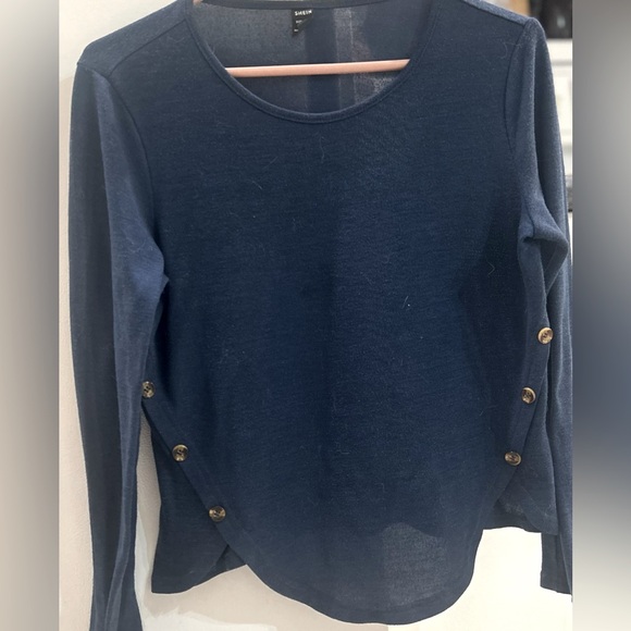 💫SHEIN Women’s Crew Neck Asymetrycal Long Sleeves Sweater - Picture 2 of 14